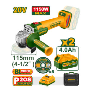 Esmeril 20V 4-1/2"" 1150W s/carb. JDLAPB522