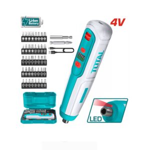 Atornillador inalambrico 4V 1/4" + 46pz TSDLI0403