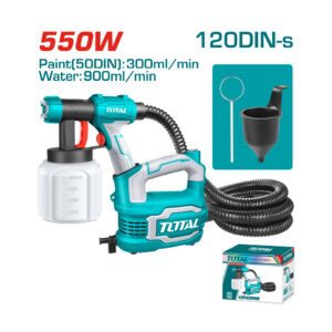 Pistola para pintar con compresor 550W con taza plastica Total TT5006