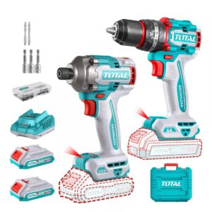 Taladro Percutor Atornillador 1/2 13mm  + Atornillador Impacto 285nm Total Tckli20277