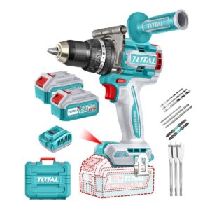 Taladro Percutor Atornillador 166nm 13mm + bateria + cargador 20V Total Tidli201668