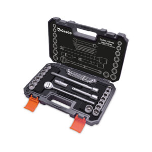 Casco HT Dados y llaves mecánicas jgo x 25pz 1/2" mm/pulg 12170