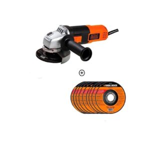 Black&Decker Esmeril 4-1/2" 820W G720 + 9 disc.cte.